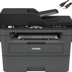 Brother MFC-L26 Series All-in-One Laser Printer, Automatic Duplex Printing, 250 Sheets, Wireless, Mobile Printing, Duplex, with MTC Printer Cable