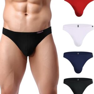 Avidlove Mens Bikini Underwear Low Rise Briefs Microfiber Underpants 4 Pack