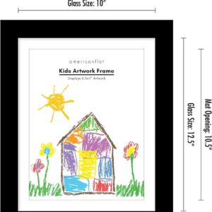 Americanflat Front Loading Kids Art Frame in Black